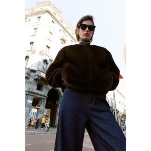 ZARA Faux Fur Bomber Jacket – Size M – NWT